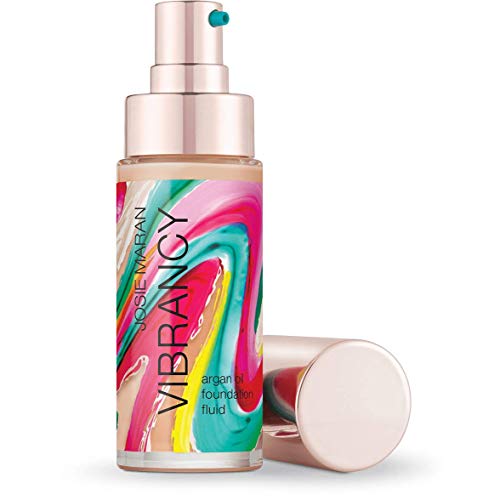 Josie Maran Vibrancy Argan Oil Foundation Fluid - Smooth, Supple, Baby-Skin Finish That’s Alive With Color (30ml/1.0oz, Electric)