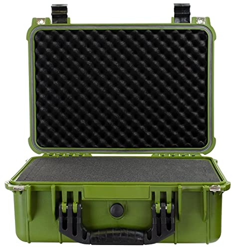 Eylar Hard Gun Case Water & Shock Proof With Foam 16 Inch 13 Inch 6.87 Inch (Green) #TOP4