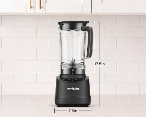 nutribullet Power Core™ Blender, 1400W Peak Power, Smoothies, Crushed Ice & Frozen Fruit, Full-Size Countertop Blender, 72-oz. Pitcher, Black, NBF70100
