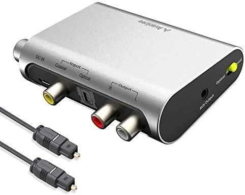Avantree DAC Digital to Analog Audio Converter with Toslink Optical Cable, Volume Control, 192KHz, SPDIF to Stereo L/R RCA 3.5mm Adapter for PS4 PS3 Xbox HD DVD Home Cinema Systems AV Amps Apple TV