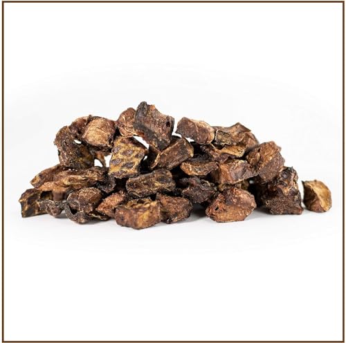 PrideDogs Trainingshappen Büffel 1kg - Premium Kausnack für Hunde - 100% Büffel Büffellunge Würfel für Leckerlibeutel Training