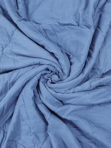 Image of Monte Carlo Polyester Comforter Single Bed | 200 GSM Lightweight & Reversible | Soft Quilt for Mild Winter | Easy Care All Season Comforter (Blue /Grey) | 59 x 87 Inches