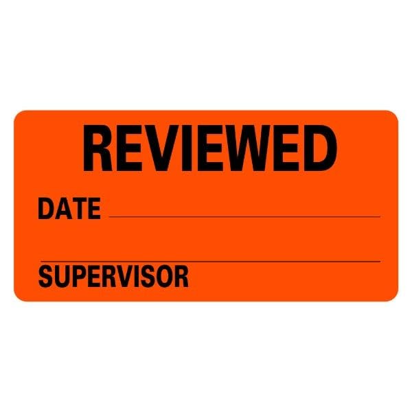 LabelValue.com | REVIEWED Date Supervisor Medical Labels LV-MQC14