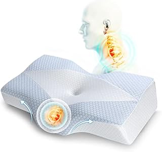 Cervical Pillow for Sleeping, Mkicesky Memory Foam Contoured Neck Support Bed Pillows