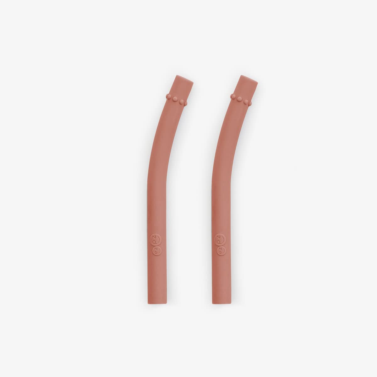 ezpz Mini Cup Replacement Straw - 100% Silicone - Reusable and Long Lasting - (2 Pack of Sienna)