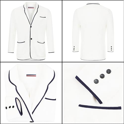 Luxurious Men's Bathrobe, Organic Cotton Terry Towelling Blazer, Leisure Cotton Bath Robe for Pool and beach2