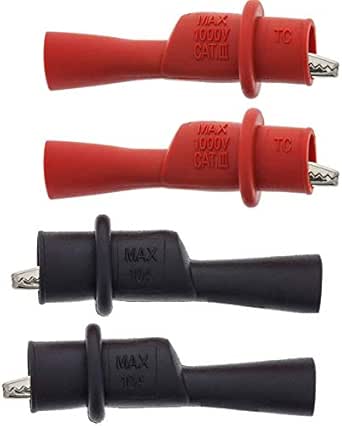 Push-On Alligator Clips for Multimeter Test Lead （2 PCS）