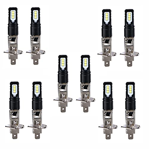 Ampoule H1 LED 6000K super bright 6000LM blanc pur pour feux de route - Éclairage puissant 8X