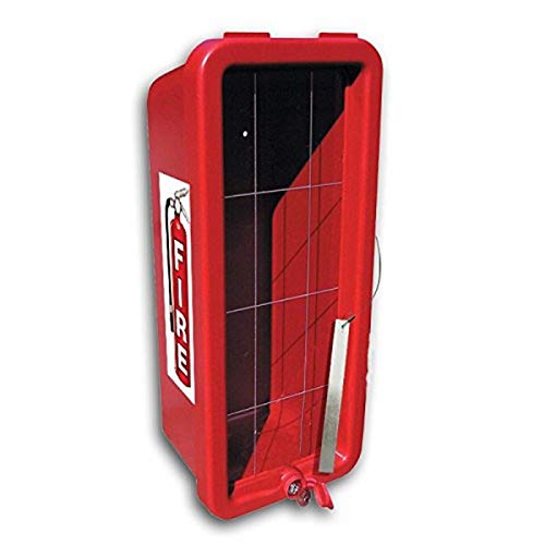 CATO 12051-B Red Plastic Chief Fire Extinguisher Cabinet for 20 lb. Extinguisher, with Breaker Bar and Cylinder Lock