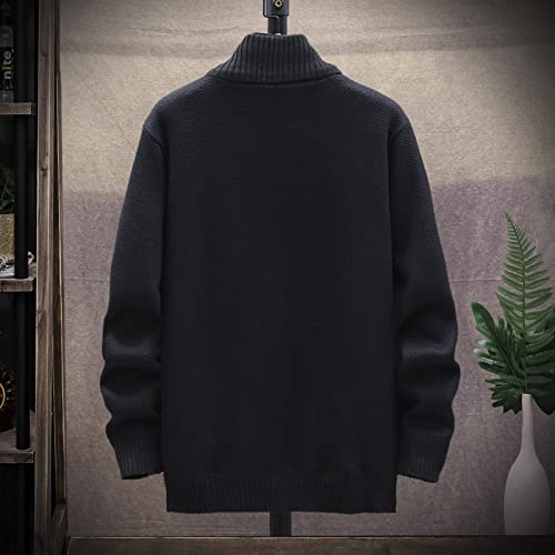 Casual Sweaters Cardigan Knitted Long Sleeve Jacket Full Zip Fleece Winter Warm Coat Outdoor Work Dress, XL-4XL3