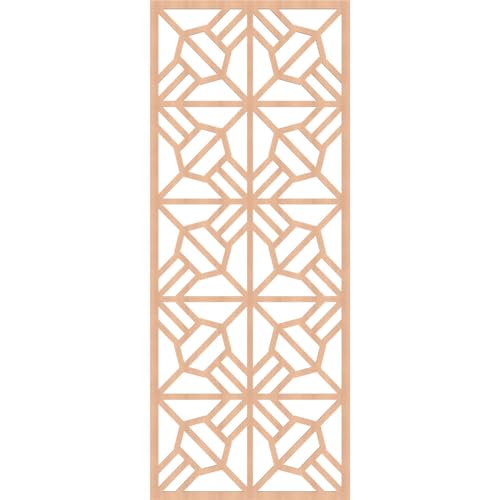Image of 27 3 /8 inchW x 69 3 /8 inchH x 1 /4 inchT Auburn Decorative Fretwork Wood Wall Panels, Alder