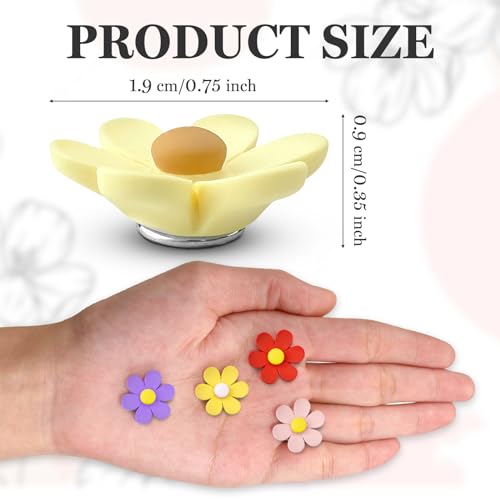 Imanes decorativos flores 3D set 10 unidades miniatura 2