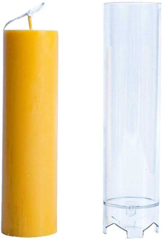 haoyuestory Candle mould, clear plastic candle holder mould, pillar cylinder candle mould