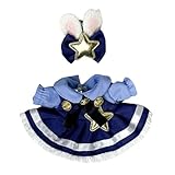 2Pcs Clothes for 17cm Doll, Judy Hopps Cosplay, Cute Outfit Accessories, No Doll (Judy Hopps)