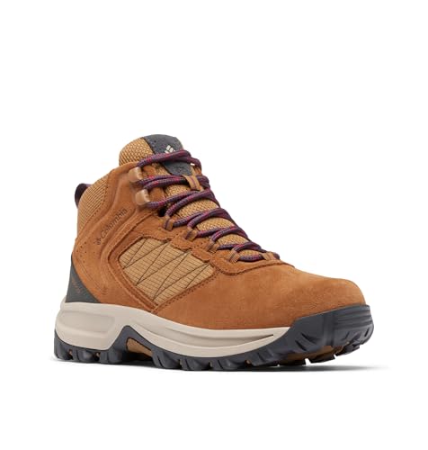 Columbia Womens Transverse Suede Waterproof Hiking Boot, Elk/Moonvista, 9 Wide