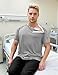 Unisex Chemo Port Shirts Post Shoulder Surgery Recovery Shirts Tear Away Side Snap Off Full Open Chemo Clothing (US, Alpha, Large, Regular, Regular, Light Grey)