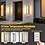 Cylutaes 2Packs LED Outdoor Wall Lights,Dimmable Exterior Wall Sconce 16",3000K / 4000K / 6000K,IP65 Waterproof,Modern Black Outside Light for Porch,Garage,Entrance,Hallway,Patio,Garden,House(2Packs)