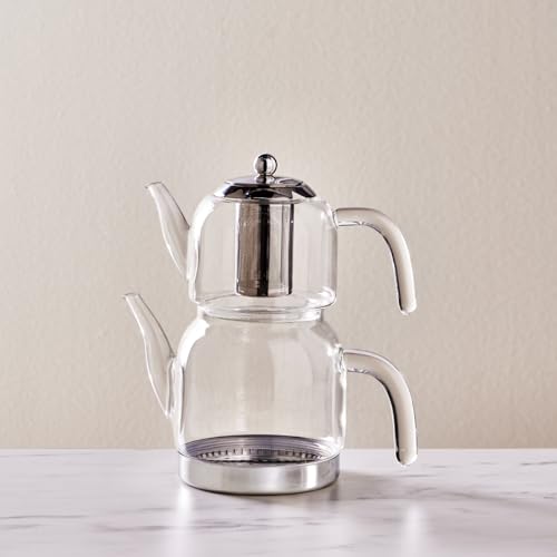 Karaca Panora Glas Maxi Teekanne Set mit Induktionsboden