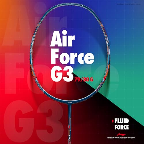 Image of Li-Ning Air Force G3 Badminton Racket with Full Cover | Max Tension : ≤30 lbs | Superlight Technology | Aerotec Beam | Dynamic Frame