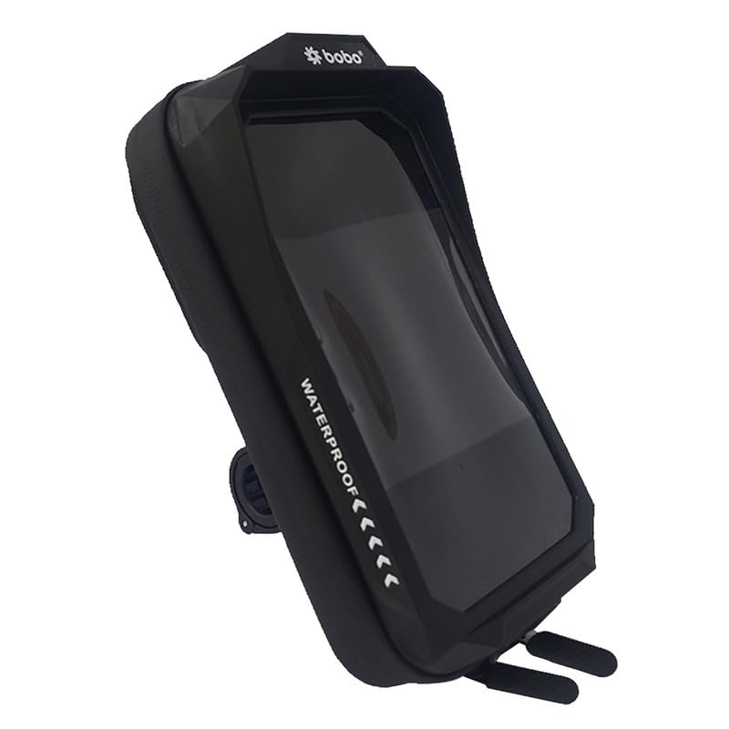 Image of BOBO BM13 Zip Box Fully Waterproof Bike /Motorcycle /Scooter Mobile Phone Holder Mount, Ideal for Maps and GPS Navigation (Black)