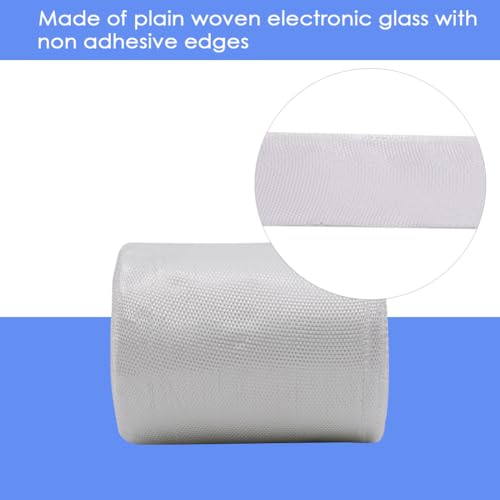 Image of 4-inch x 99-FT Non-Adhesive Plain Weave Fiberglass Cloth Tape - Roll for Joint Repair, Reinforcement, Resin Saturation, Heat Resistance, and Insulation