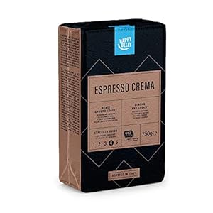 Amazon Brand - Happy Belly Ground Coffee "Espresso Crema" (4 x 250g)