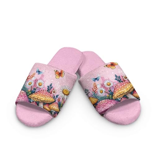 Forchrinse House Slippers for Women Comfortable Open Toe Indoor Slippers Reusable Spa Guest Hotel Shoes