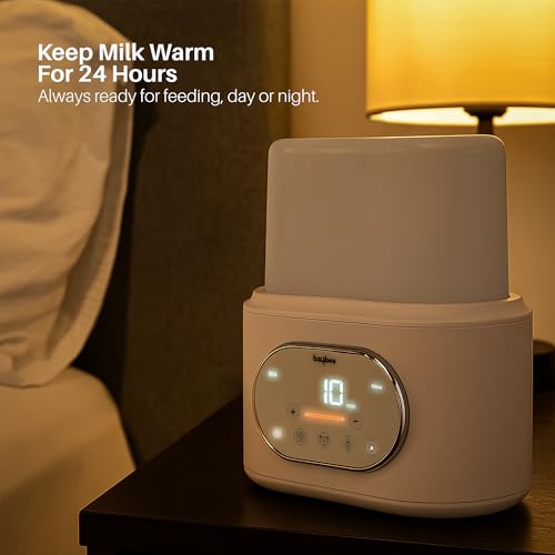 Image of Baybee Duowarm 10-in-1 Baby Bottle Warmer for Baby Milk & Food | Electric Double Bottle Sterilizer for Baby Products with LED Touch, Timer, Auto Shut-Off, Night Light - Defrost, Sterilize, Heater, Thawing & Steam Food