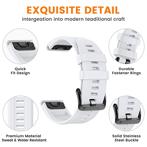 NotoCity for Garmin Fenix 7s/Fenix 5S/Fenix 6S Strap,Silicone Sport Band 20mm Easy Fit for Garmin Fenix 7S/Fenix 5S Plus/Fenix 6S Pro/Fenix 7S/Fenix 7S Solar/Fenix 7S Sapphire Solar - Image 4