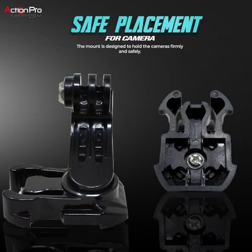 Image of Action Pro 360 Rotatable J-Hook Buckle Vertical Mount Adapter Compatible with GoPro Hero 13 /12 /11 /10 /9 /8 /7 /6 /5 /4, DJI Osmo, Insta360, Yi, SJCAM & Other Action Cameras (Pack of 3)