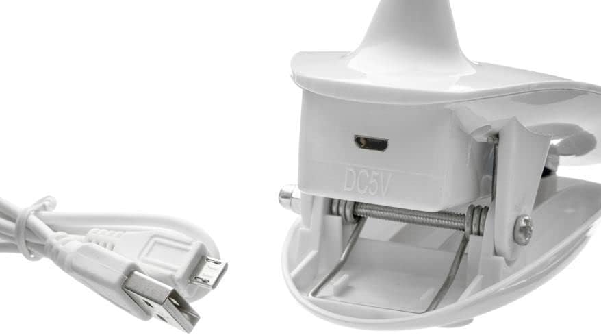 ARC-POWER for Small USB Battery Powered Clip Clamp On Lamp Desk Computer Clampon Light