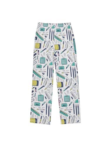 ZZKKO Study Stationery Pencil Boys Pants for Kids Jogger Pants with Pockets S