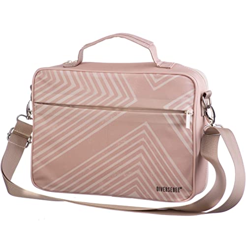 DIVERSEBEE Large Bible Cover with Handles and Shoulder Strap, Bible Carrying Case for Women, Bible Tote Bag, Church Bible Book Cover, Bible Accessories, Christian Gift (Cross)