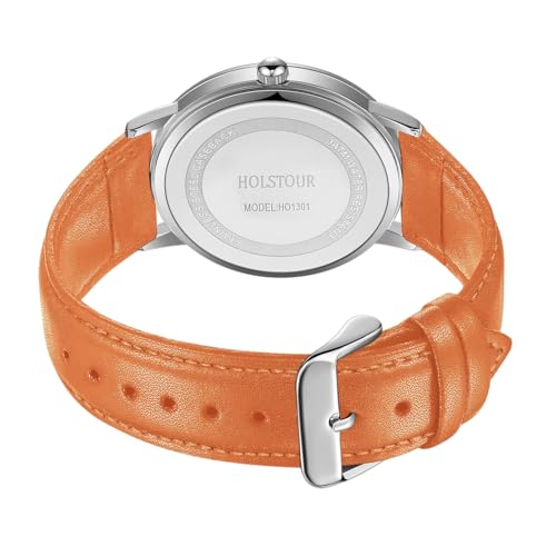 Image of HOLSTOUR Watches for Men Minimalist Fashion Business Wrist Watch Analog with Leather Strap