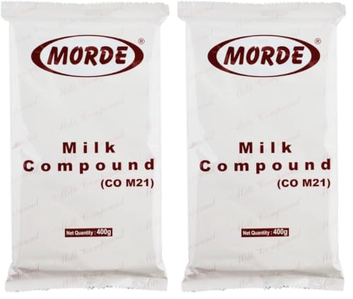 Image of Morde Milk Compound Bar (CO M21) - 400g | Ideal for Baking, Frosting, Chocolate Making, Ice Creams & Desserts (Pack of 2)