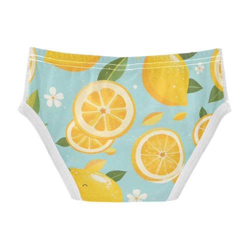 KLL Tropical Yellow Lemons Toddler Boy Cotton Briefs Cute Children Panties2