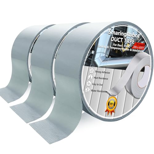 3pcs Duct Tape Heavy Duty Waterproof, Premium Sliver/Grey Strong Adhesive