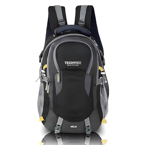 Image of Large 50L Laptop Backpack with Shoe Compartment, Rain Cover, Waterproof Travel Rucksack for Men & Women