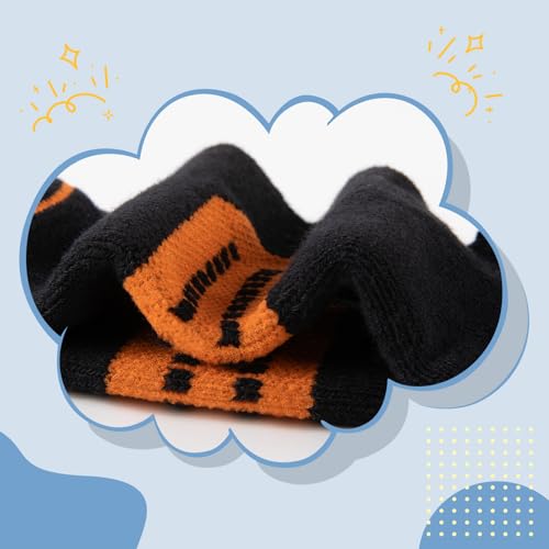 Comfoex Boys Socks Ankle Athletic Cotton Sports Socks With Cushioned Sole Big Little Kids 6-8 8-10 Years Old 6 Pairs4