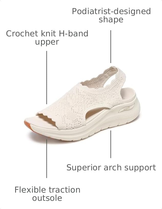 Image of Skechers Women's Arch Fit 2.0 - Flawless Choice | Arch Fit 2.0 Sandal, Yoga Foam Cushioned Footbed, Machine Washable, Stretch Fit, APMA Seal of Acceptance