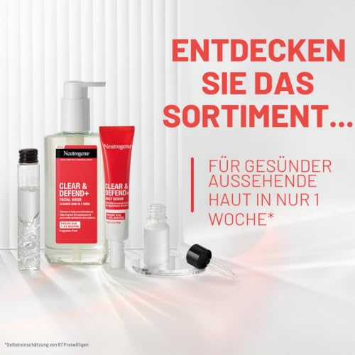 Neutrogena Clear & Defend+ Daily Serum (1 x 30 ml), Verfeinerndes und klärendes Gesichtsserum mit Salicylsäure, AHA/PHA… – Ansicht 6