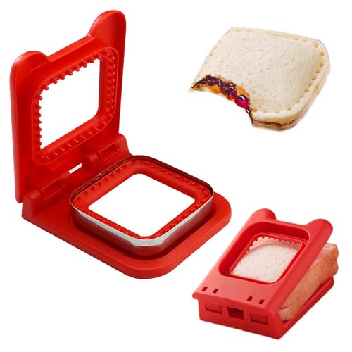Square Sandwich Cutter and Sealer Red
