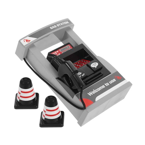 Hemobllo Juguete Modelo de Gasolinera Mini con Función de Pantalla Digital y Diseño de Surtidor para Desarrollo de Habilidades Infantiles