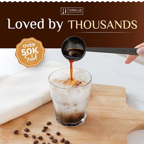 ORBLUE Kaffeelöffel Portionierer - Kaffeemesslöffel, Kaffee Dosierlöffel, Kaffeemaßlöffel, Kaffeedosierer - Löffel für Kaffeedose, Kaffeelot - Messlöffel für Kaffee, Dosierlöffel - 2 Stück