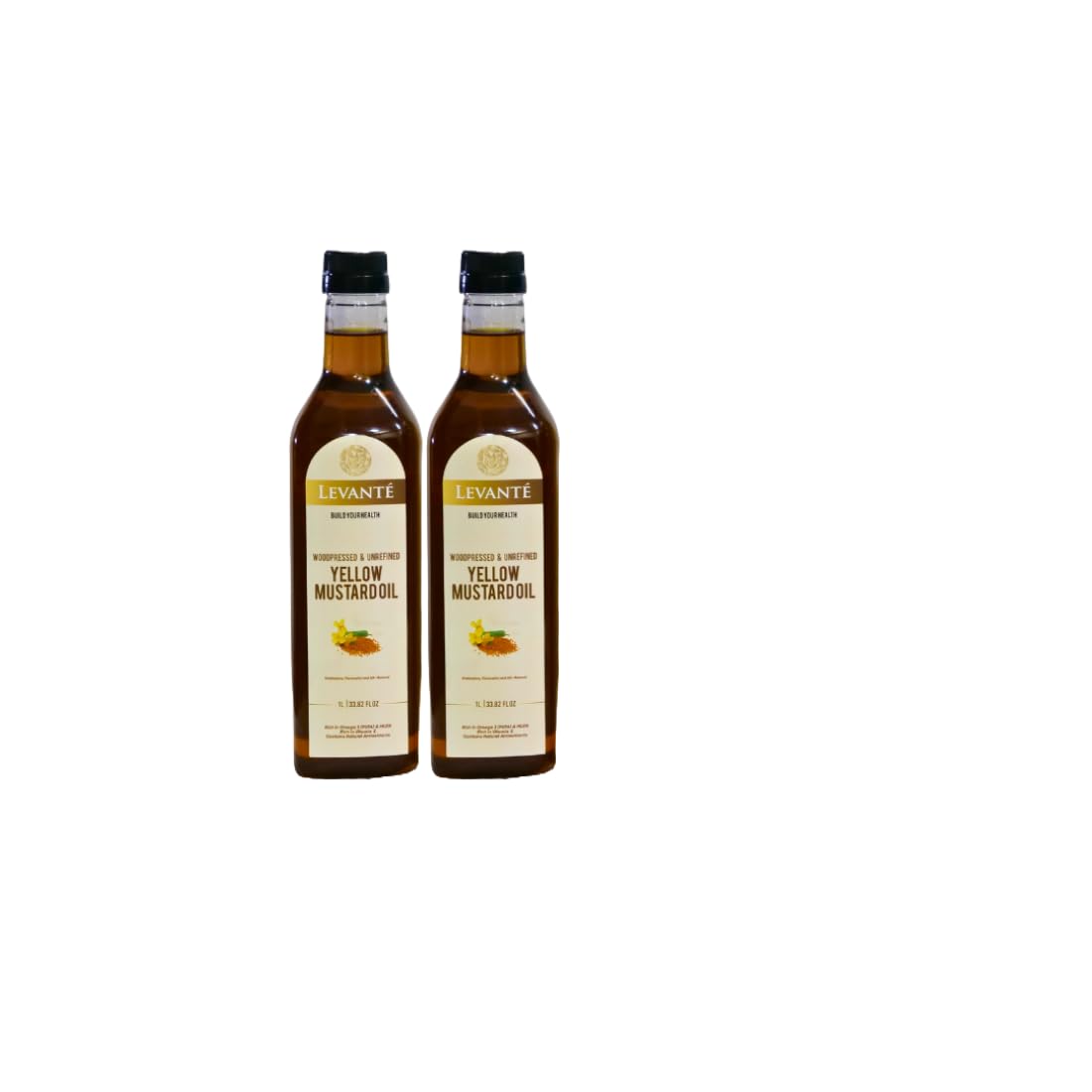 Levante Wood Pressed Yellow Mustard Oil - 2 Litre | Kolhu/Kacchi Ghani/Chekku | Natural | Chemical-Free | Cold Pressed Yellow Mustard Oil for Cooking (B0CZP54BHJ) Amazon Price History, Amazon Price Tracker