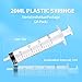 BSTEAN 20ml Syringe without Needle, Individually Wrapped for Industrial, Scientific, Measuring, Watering, Pet Feeding, Liquid Refilling and Dispensing (Pack of 10)