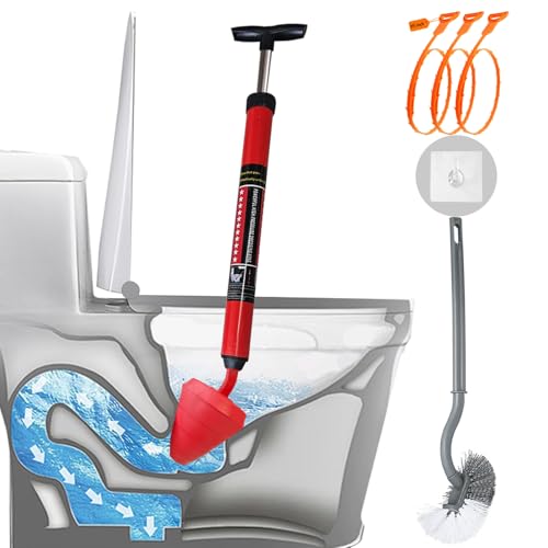 Rmticd Toilet Plunger, High-Pressure Plungers for Bathroom, Toilet Brush and Plunger Set - Powerful...