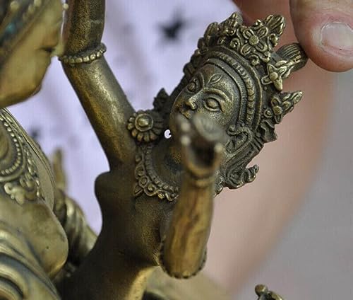 Estatua Budista Tibetana Vajra Mandkesvara Yab-Yum 7.08 pulg miniatura 7