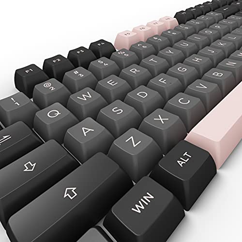 Akko Black&Pink- Juego de teclas Double-shot PBT de perfil ASA de 158 teclas para teclados mecánicos con caja de colección