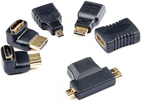 WAWPI Hdmi Cable Adapters 6pack MiniHdmi or Micor Hdmi or Male fmale